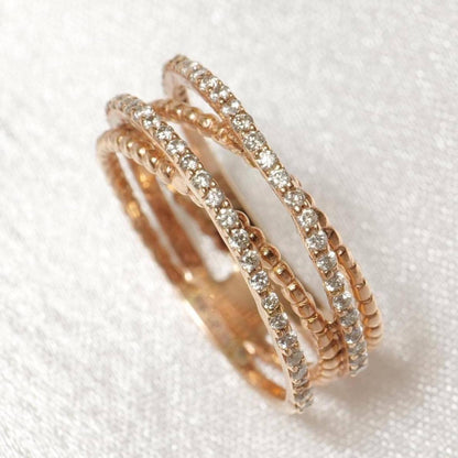 Twist Diamond Band Ring