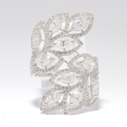 Marquise Diamond Leaf Ring