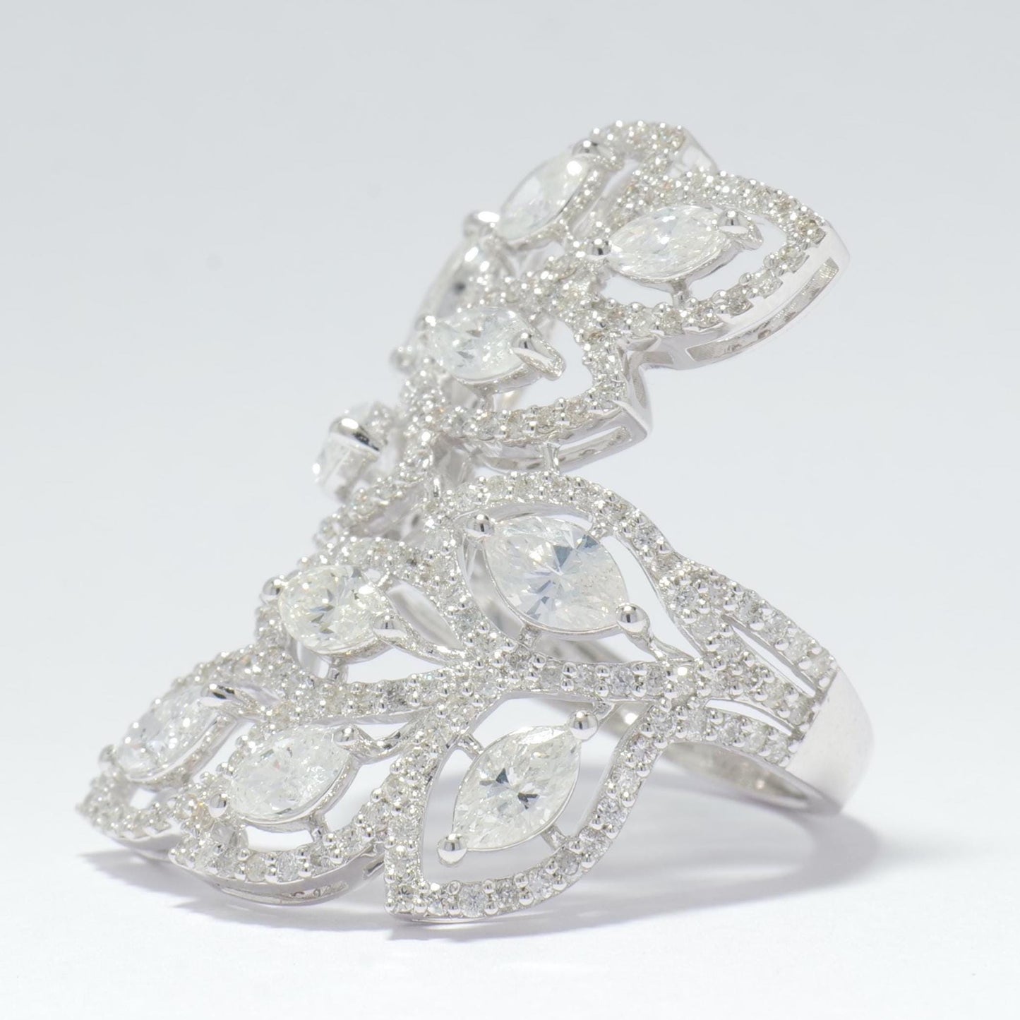 Marquise Diamond Leaf Ring