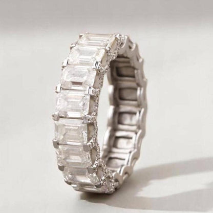 Emerald Cut Diamond Eternity Band