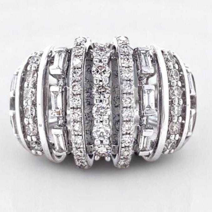 Dome Band Diamond Ring