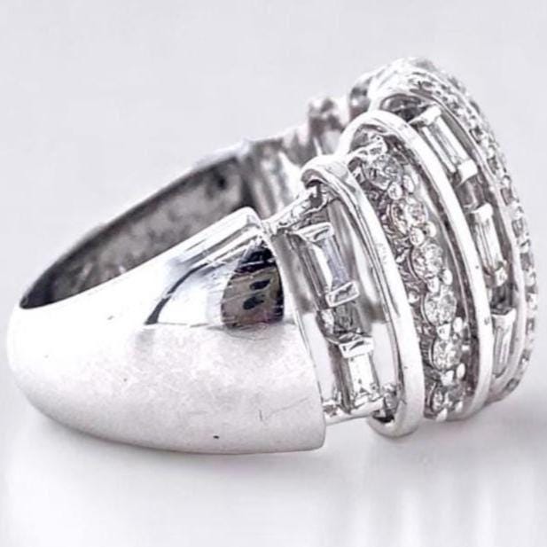 Dome Band Diamond Ring