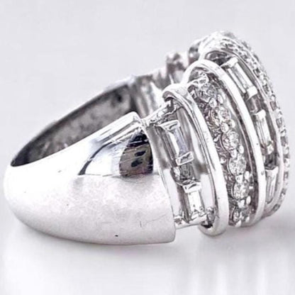 Dome Band Diamond Ring