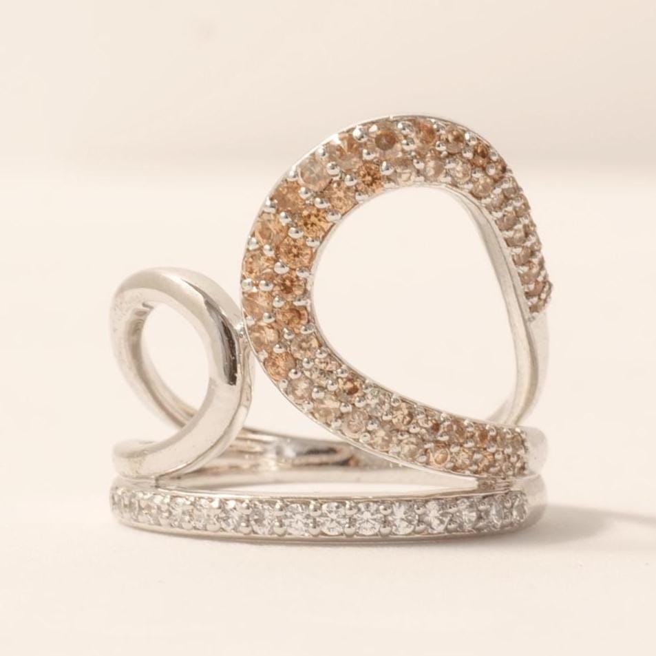 Gold Swirl Diamond Ring