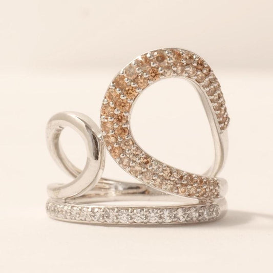 Gold Swirl Diamond Ring