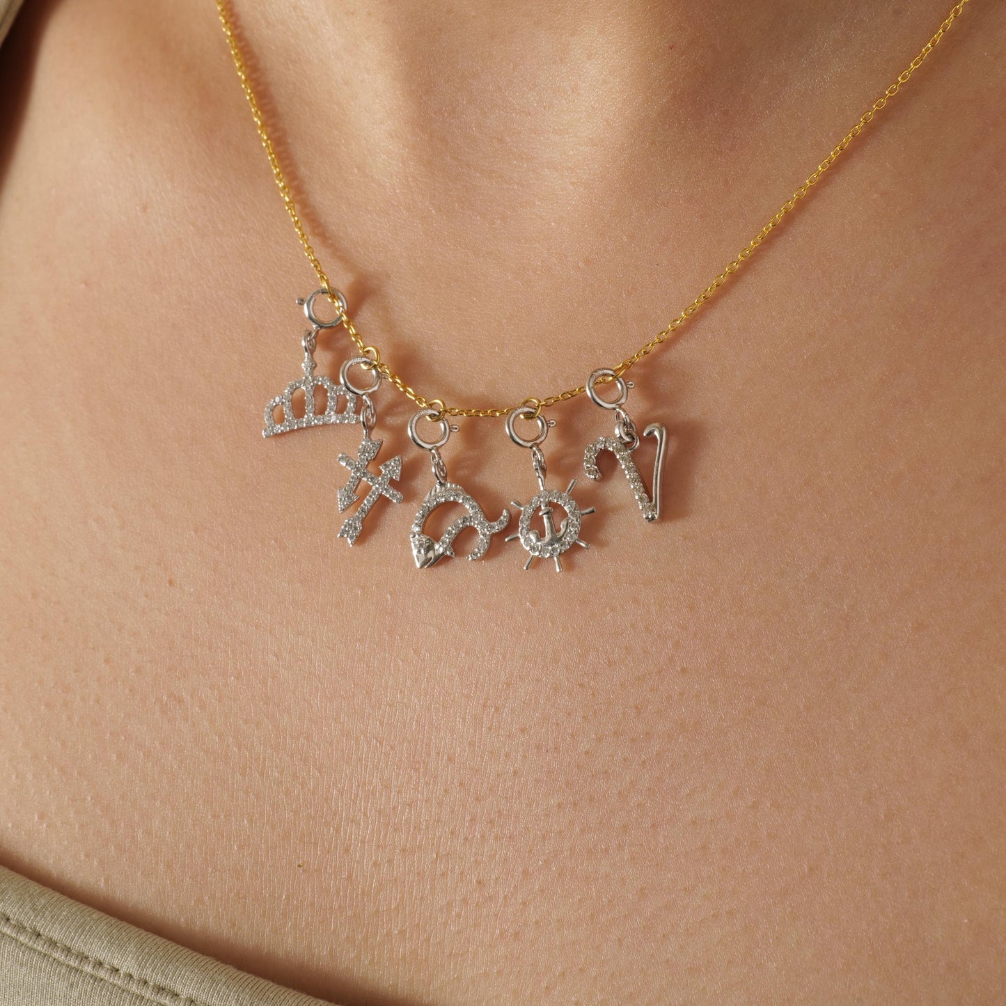 Crown Diamond Charm