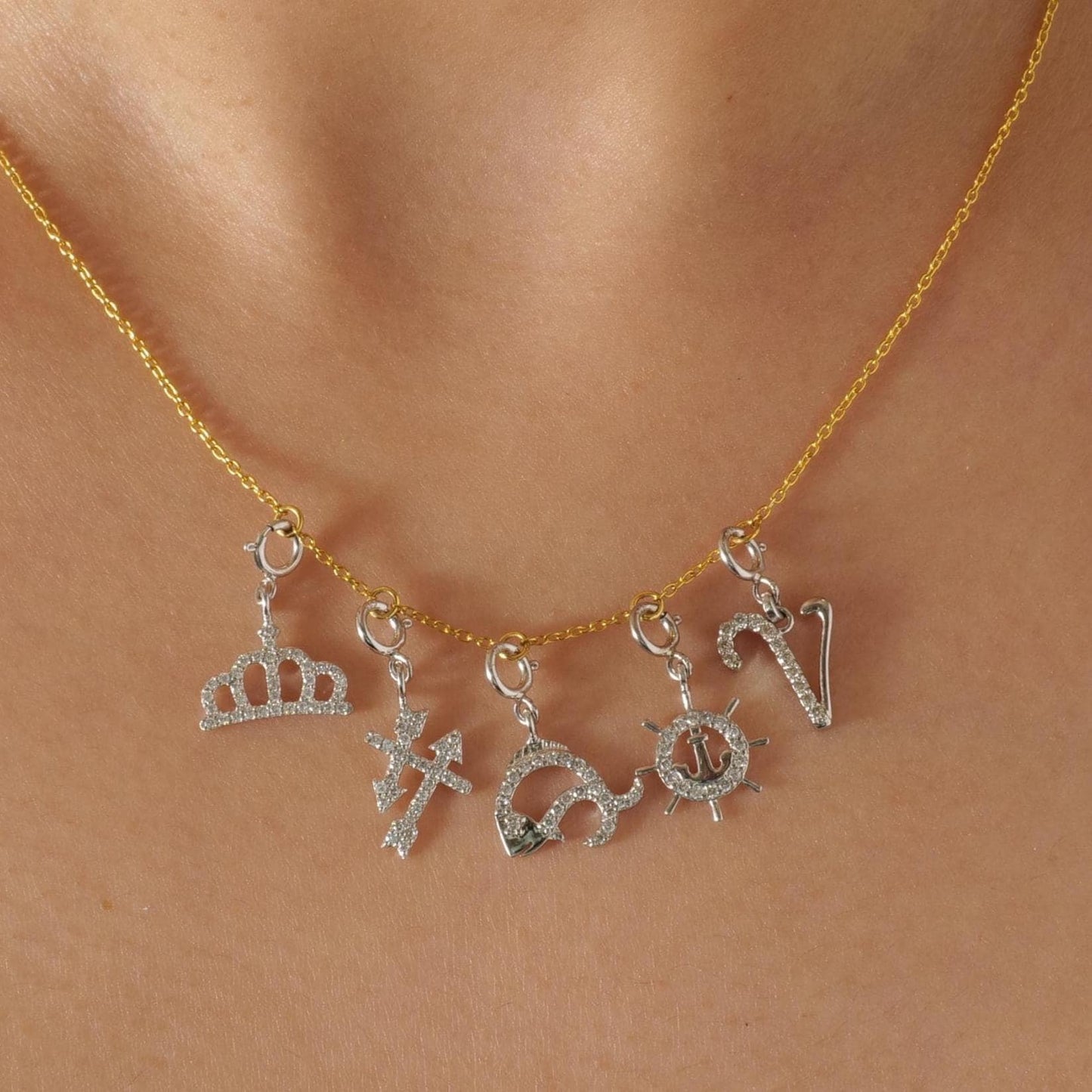 Crown Diamond Charm