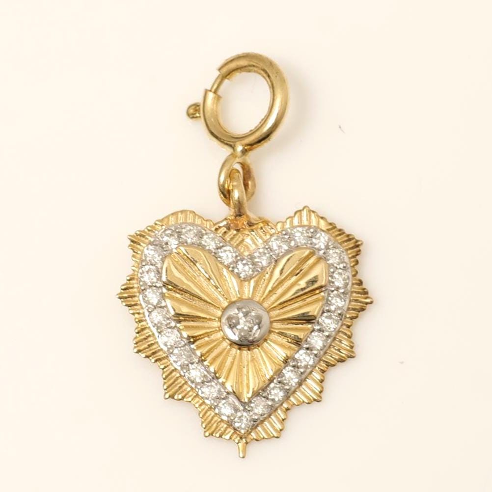 Heartburst Medallion Diamond Charm