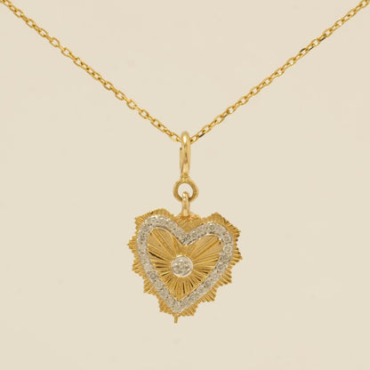 Heartburst Medallion Diamond Charm