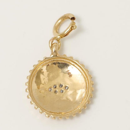Evil Eye Sunburst Diamond Charm