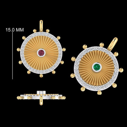 Sunburst Medallion Charm