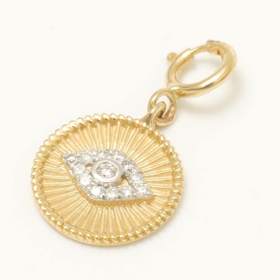 Evil Eye Medallion Diamond Charm