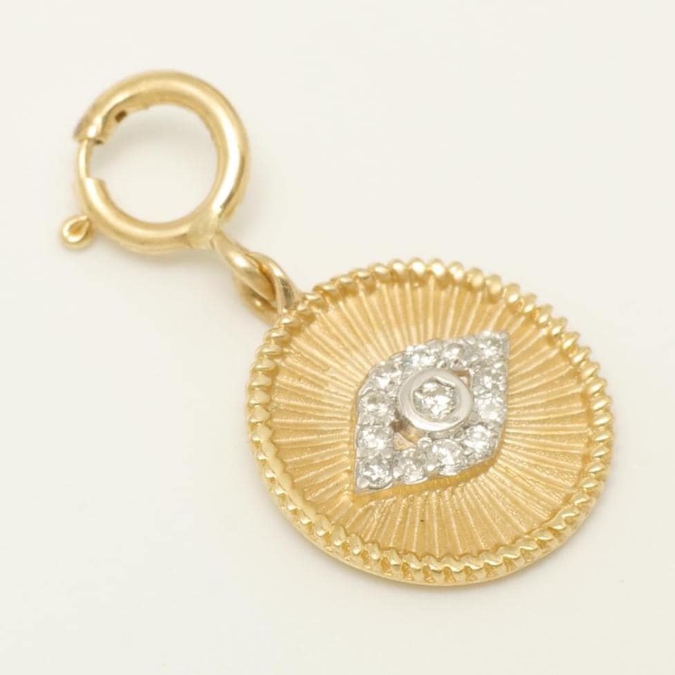 Evil Eye Medallion Diamond Charm