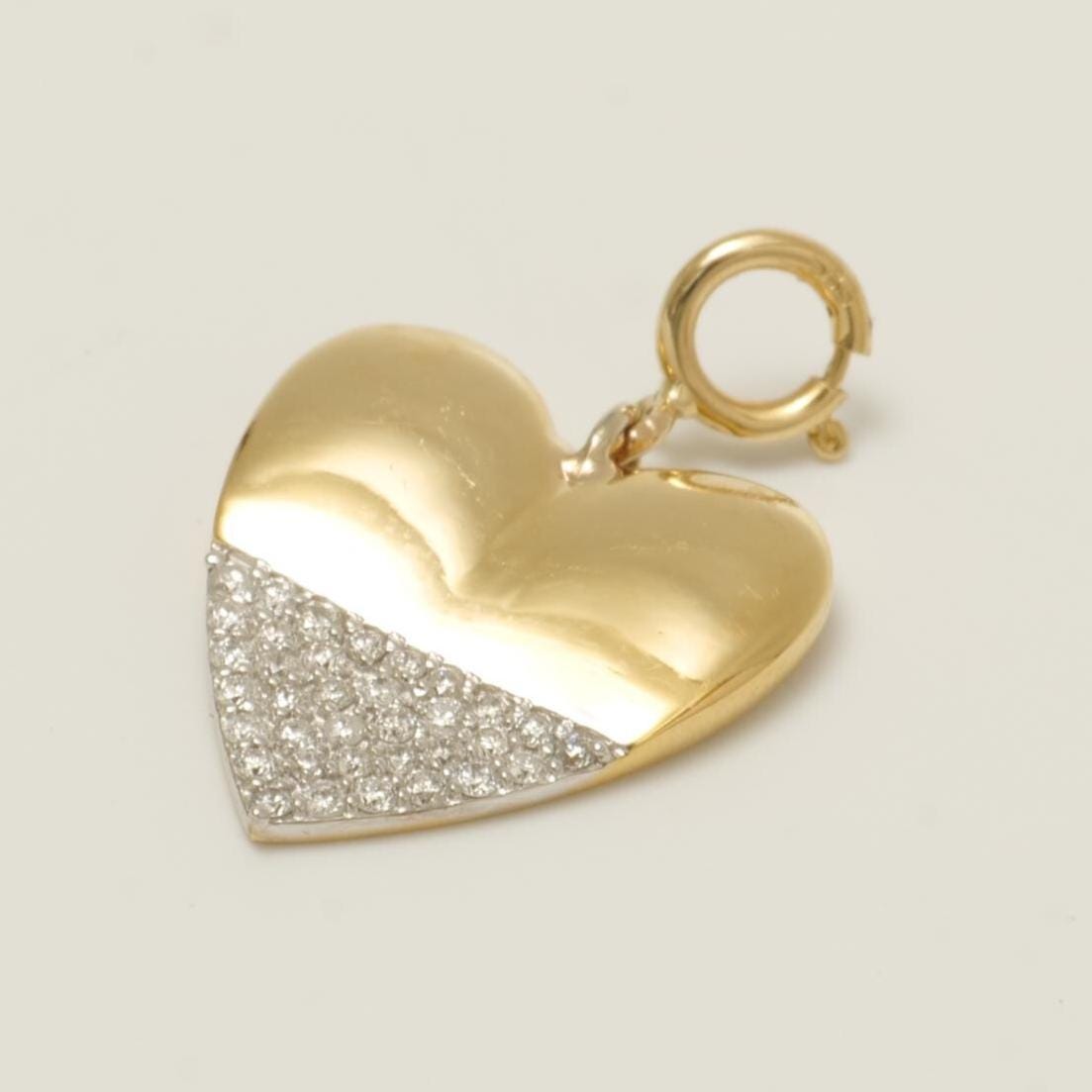 Heart Diamond Charm Pendant