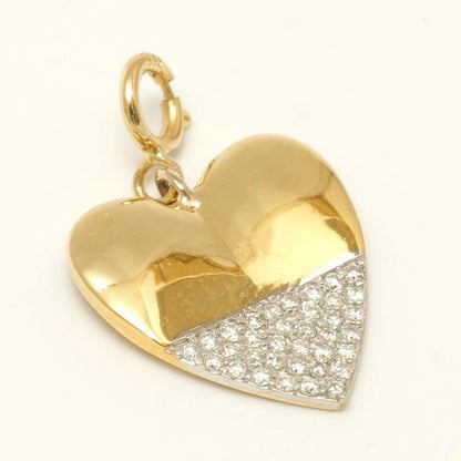 Heart Diamond Charm Pendant