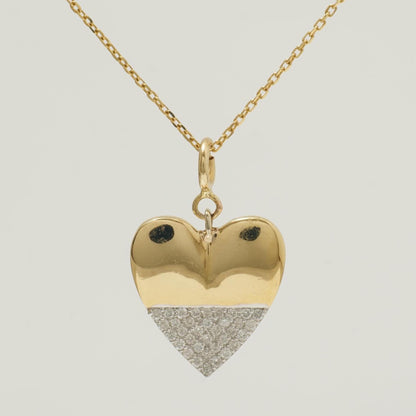 Heart Diamond Charm Pendant