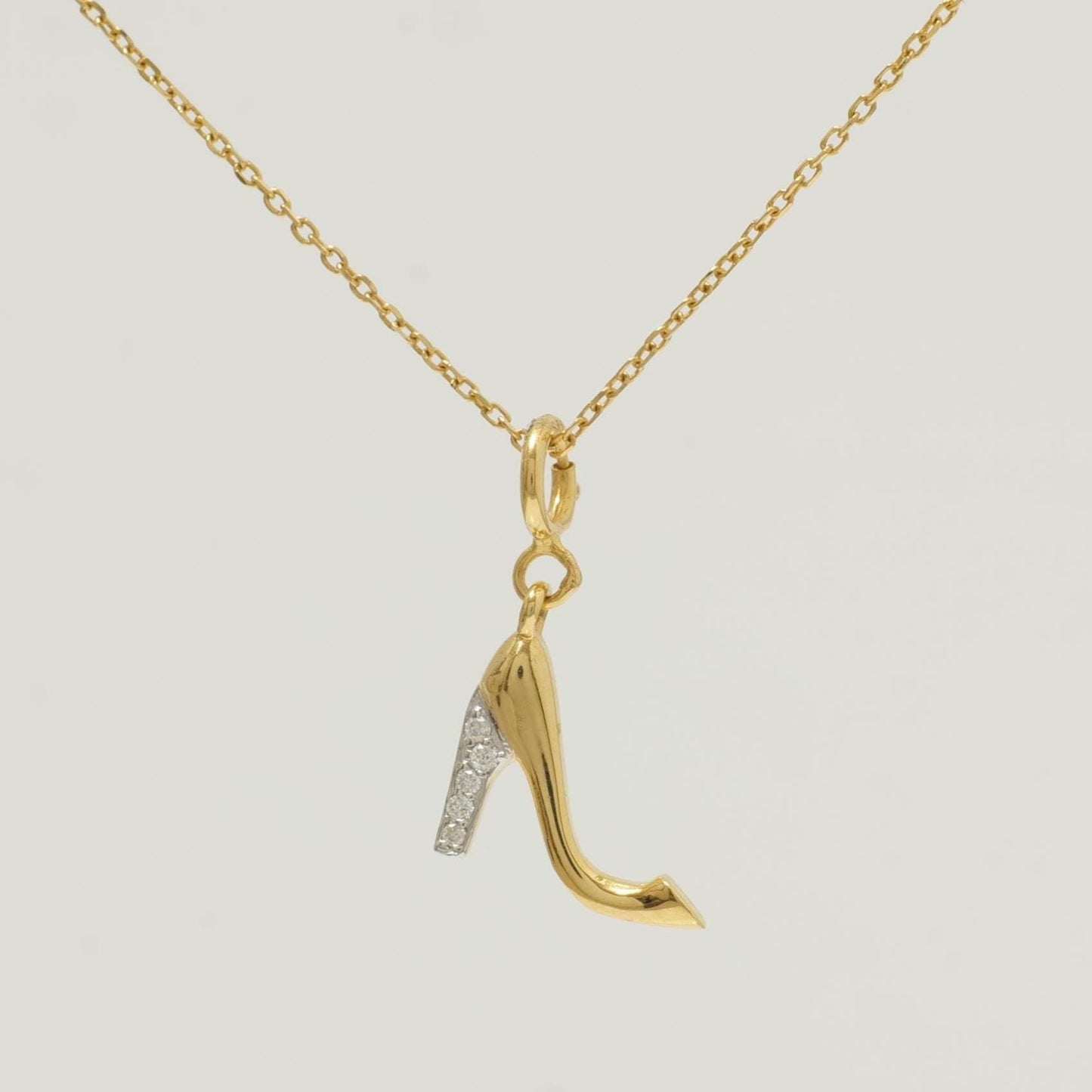 High Heel Natural Diamond Minimalistic Charm