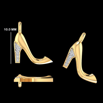 High Heel Natural Diamond Minimalistic Charm