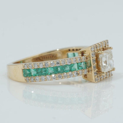 Square Princess Diamond Halo Ring