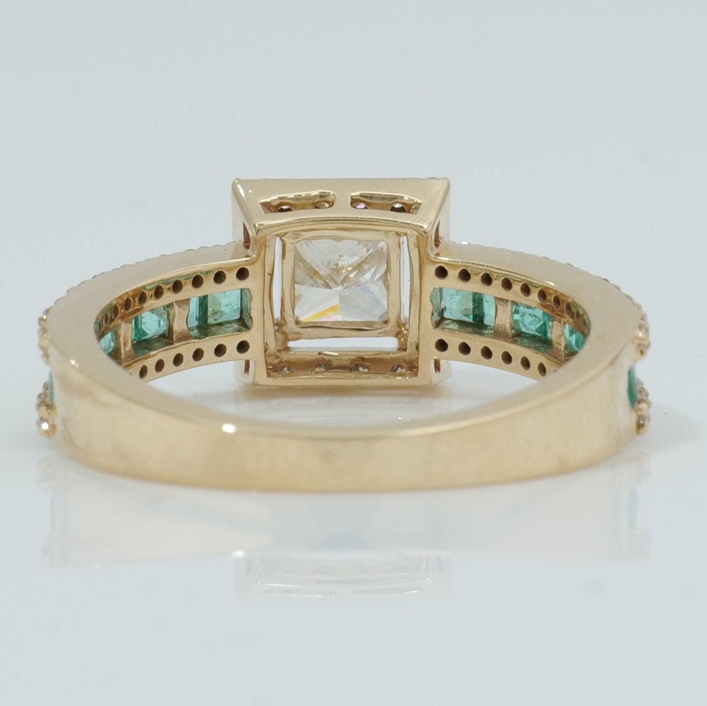Square Princess Diamond Halo Ring