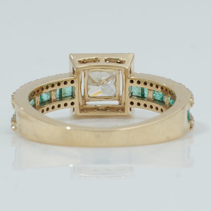Square Princess Diamond Halo Ring