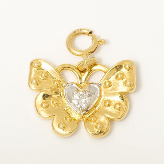 Butterfly Heart Diamond Charm