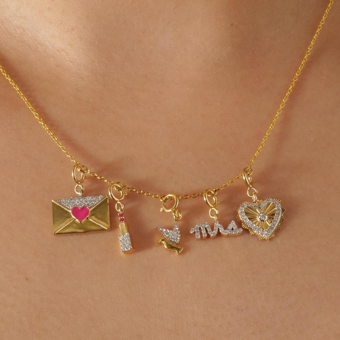 Heartburst Medallion Diamond Charm