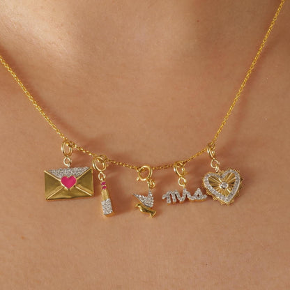 Heartburst Medallion Diamond Charm