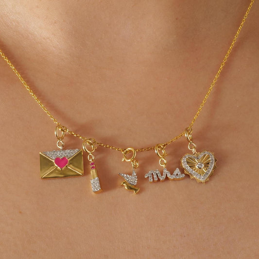 Heartburst Medallion Diamond Charm