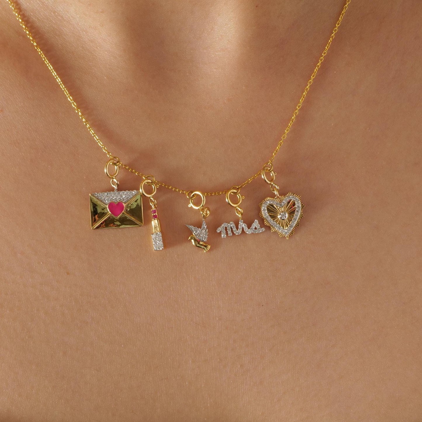 Heartburst Medallion Diamond Charm