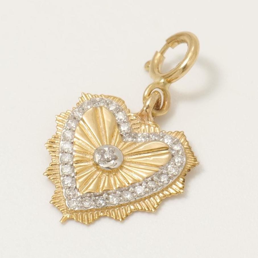 Heartburst Medallion Diamond Charm