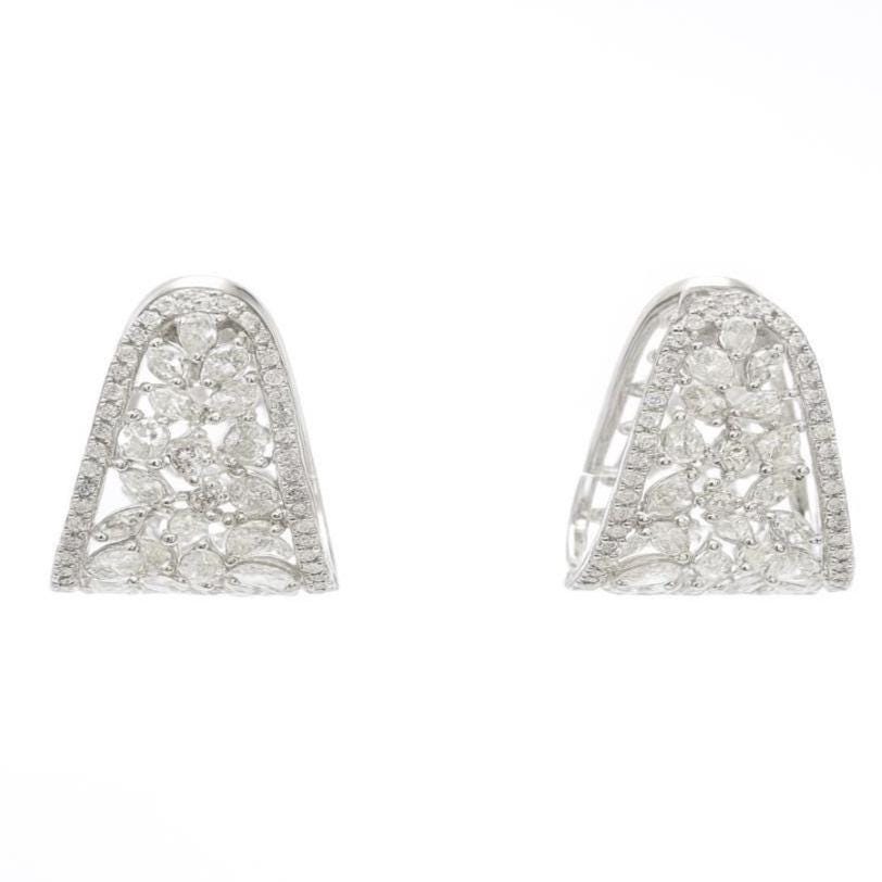 Floral Trapeze Diamond Earrings