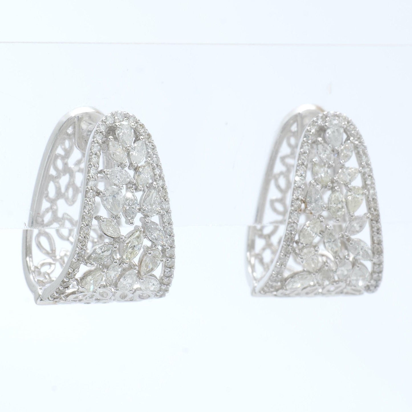 Floral Trapeze Diamond Earrings