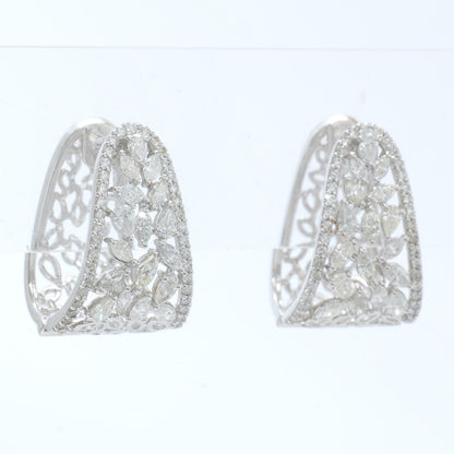 Floral Trapeze Diamond Earrings