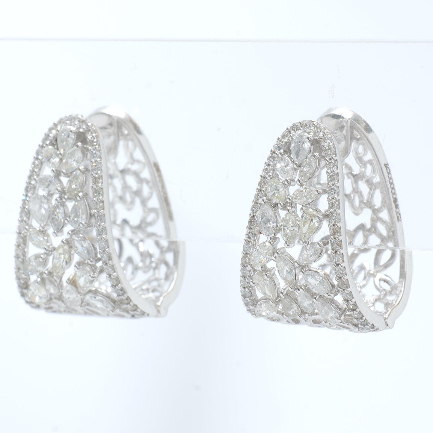 Floral Trapeze Diamond Earrings
