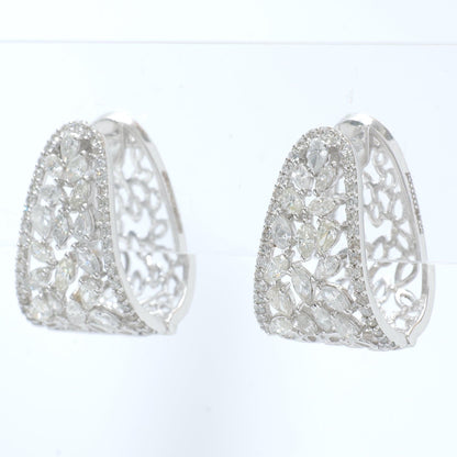 Floral Trapeze Diamond Earrings