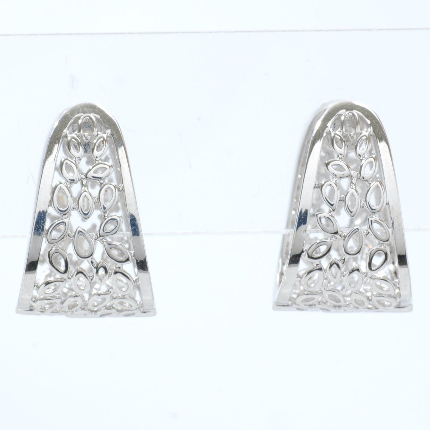 Floral Trapeze Diamond Earrings