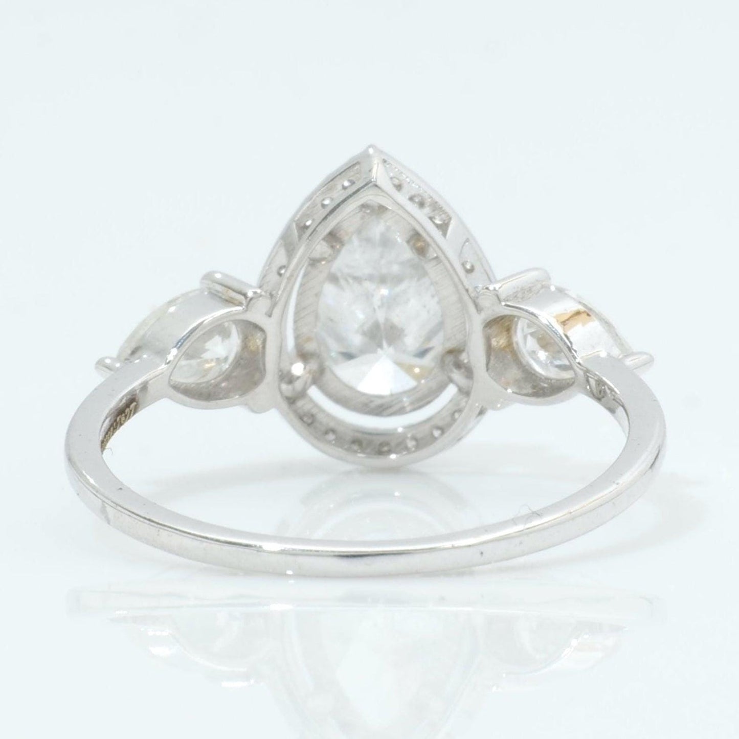 Pear Solitaire Halo Diamond Ring