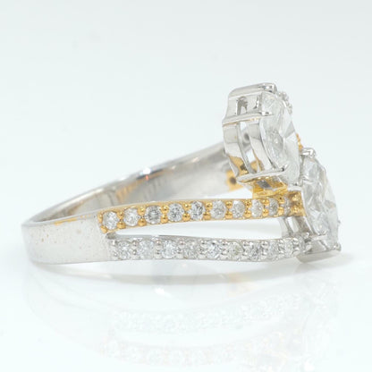Marquise Diamond Cross Ring