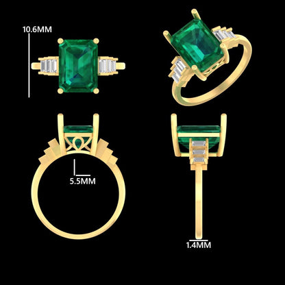 Emerald Cut Diamond Ring