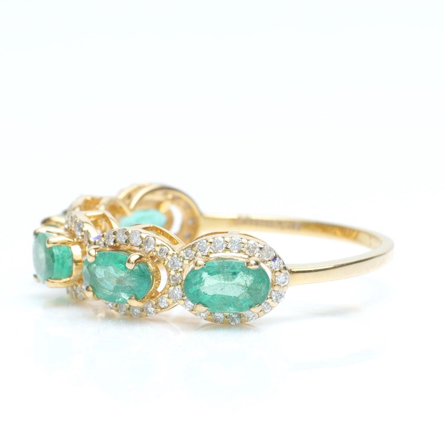 Oval Emerald Diamond Ring