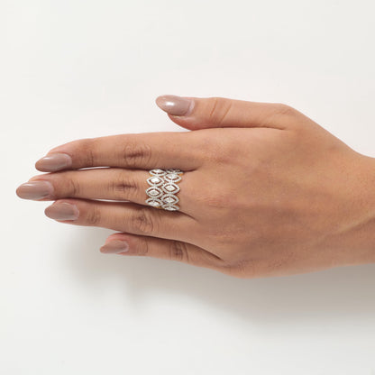 Double Row Marquise Diamond Ring