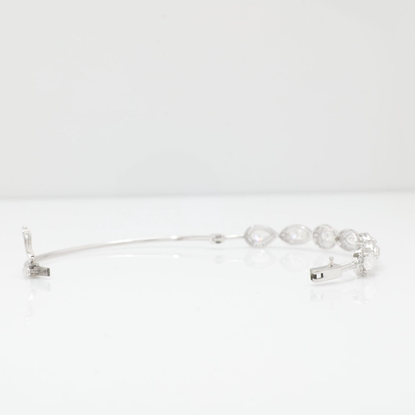 Solitaire Tennis Natural Diamond Cuff Bracelet