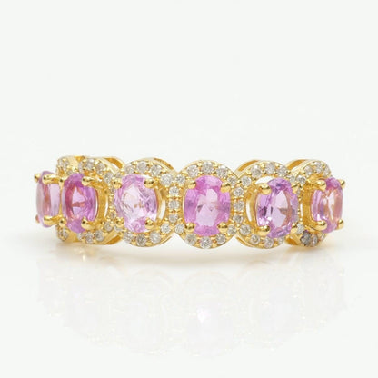 Pink Sapphire Diamond Eternity Ring