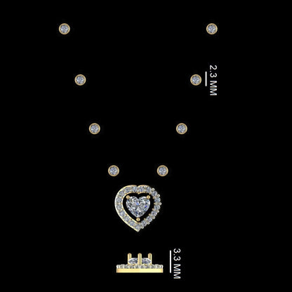 Heart Halo Diamond Necklace