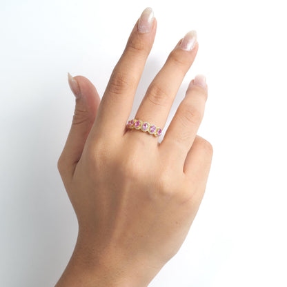Pink Sapphire Diamond Eternity Ring