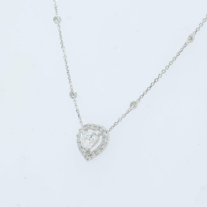Heart Halo Diamond Necklace