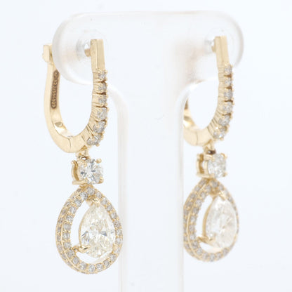 Pear Drop Diamond Earrings