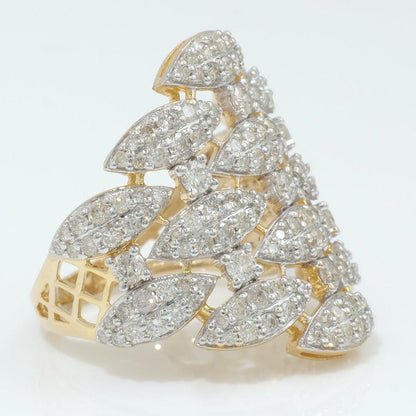Marquise Cluster Natural Diamond Pave Band Ring