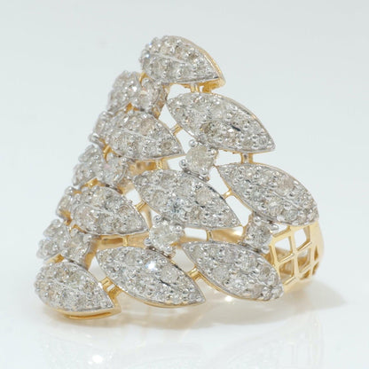 Marquise Cluster Natural Diamond Pave Band Ring